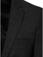 Pánské jednořadové sako černé FashionStreet MX0638