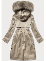 ZIMOWA KURTKA DAMSKA NA MISIU BEŻOWA model 21244002 - S'WEST