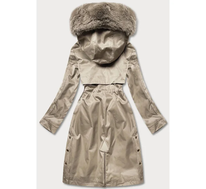 ZIMOWA KURTKA DAMSKA NA MISIU BEŻOWA model 21244002 - S'WEST