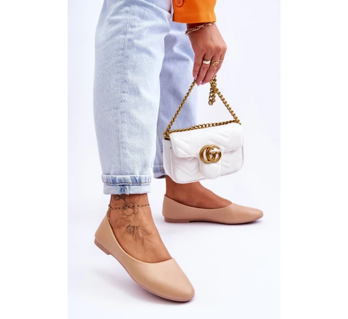 Kožené klasické béžové model 21613286 - EVENTO