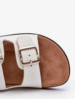 Dámské pantofle s přezkami Bílá Oliena