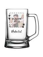 Personalizovaná pivní sklenice s fotkou mazlíčka a textem