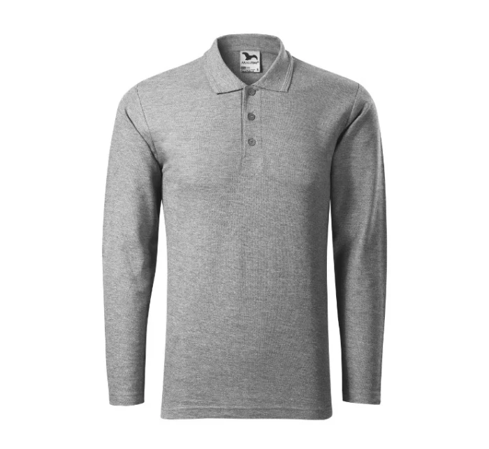 Pique Polo LS polokošile pánská tmavě šedý melír Pique Polo LS polokošile pánská tmavě šedý melír