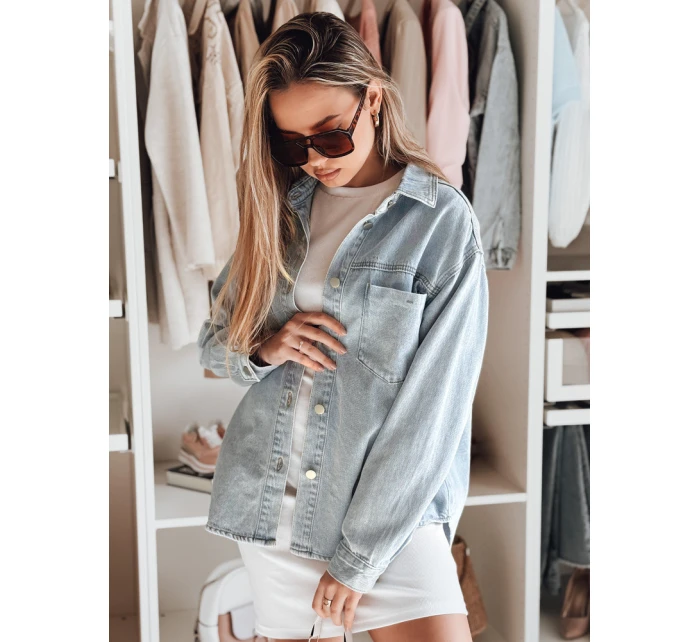 Dámská oversize džínová bunda BLUEDIVA modrá FashionStreet TY4900 Dámská oversize džínová bunda BLUEDIVA modrá FashionStreet TY4900