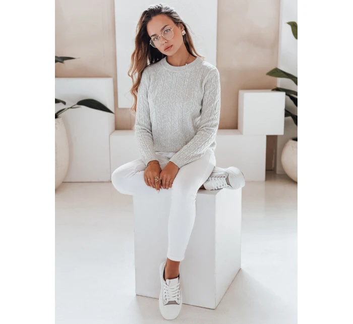 Dámský svetr BRAVINA šedý FashionStreet MY2528