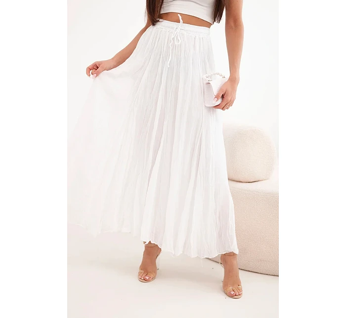 Dámská maxi bavlněná sukně s gumičkou v pase camelová Dámská maxi bavlněná sukně s gumičkou v pase camelová