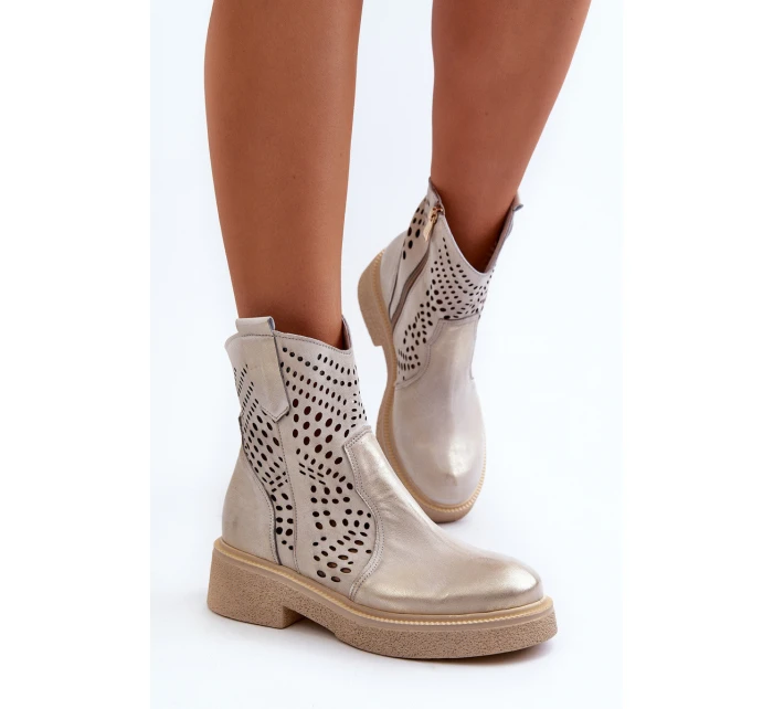 Dámské kůže Botky Zlaté Lewski model 21652385 - Zazoo