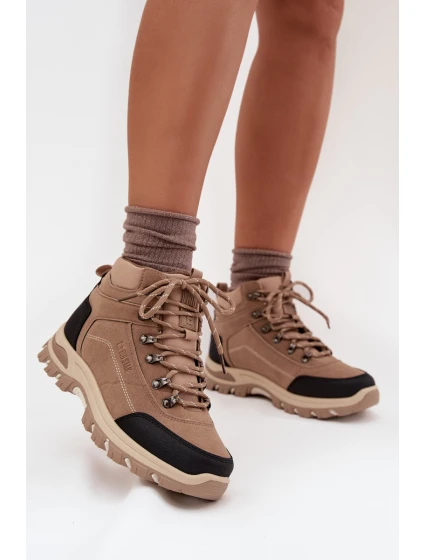 Dámské Trekingové Boty Big Star SS274095 Béžové Dámské Trekingové Boty Big Star SS274095 Béžové