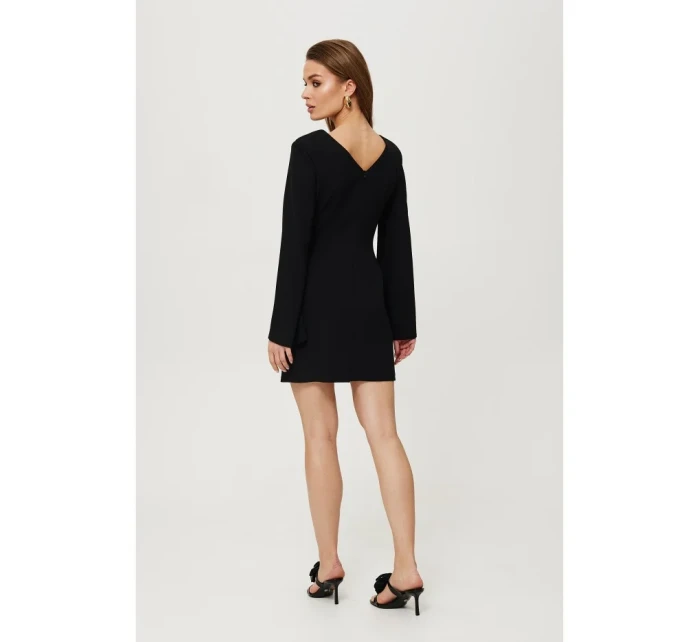 Mini šaty s rukávy černé model 19678756 - Makover