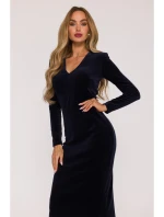 model 21479332 Sametové šaty na tělo tmavě modré - Moe model 21479332 Sametové šaty na tělo tmavě modré - Moe