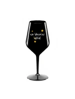 NA VÁNOČNÍ ÚKLID - černá nerozbitná sklenice na víno 470 ml NA VÁNOČNÍ ÚKLID - černá nerozbitná sklenice na víno 470 ml