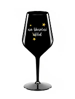 NA VÁNOČNÍ ÚKLID - černá nerozbitná sklenice na víno 470 ml