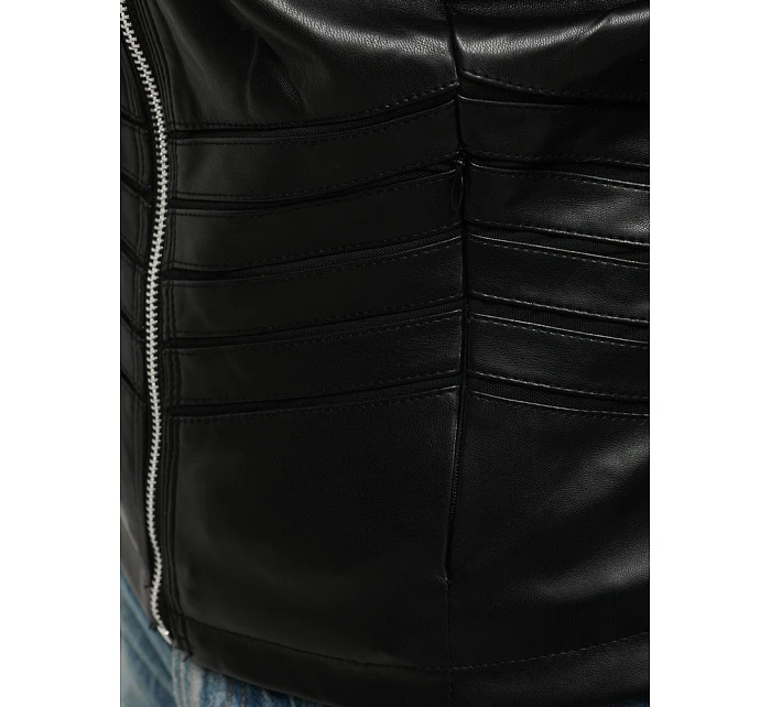 Dámská koženková bunda TY5455 černá - FashionStreet