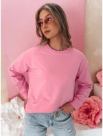 Dámská jednobarevná mikina LUMIVIA růžová FashionStreet BY1371