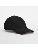 Beechfield B 825C 5 panelová kšiltovka sandwich EarthAware® 53.825C black/classic red