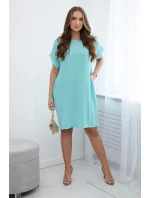 Šaty s kapsami světle mátová Šaty s kapsami světle mátová