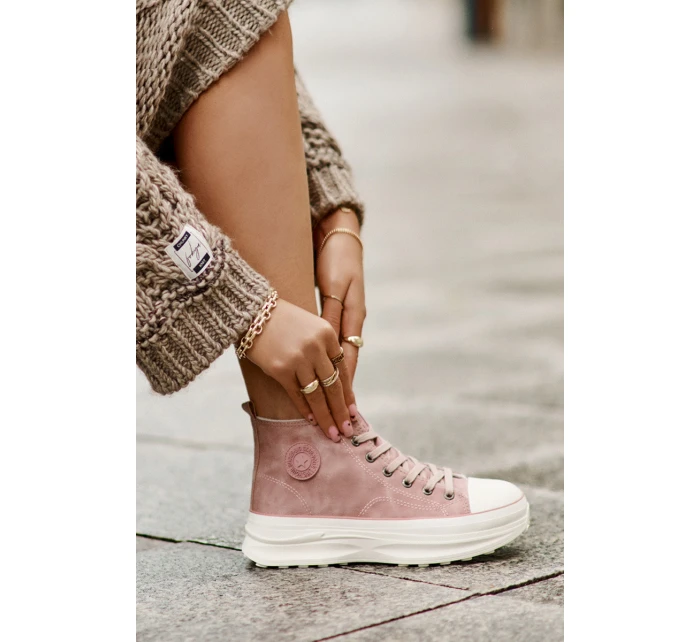 Zateplené Dámské Tenisky Na Platformě Big Star model 21676727 Růžové - Big Star Shoes Zateplené Dámské Tenisky Na Platformě Big Star model 21676727 Růžové - Big Star Shoes