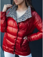 Dámská přechodná prošívaná bunda červená model 21979176 - Dstreet