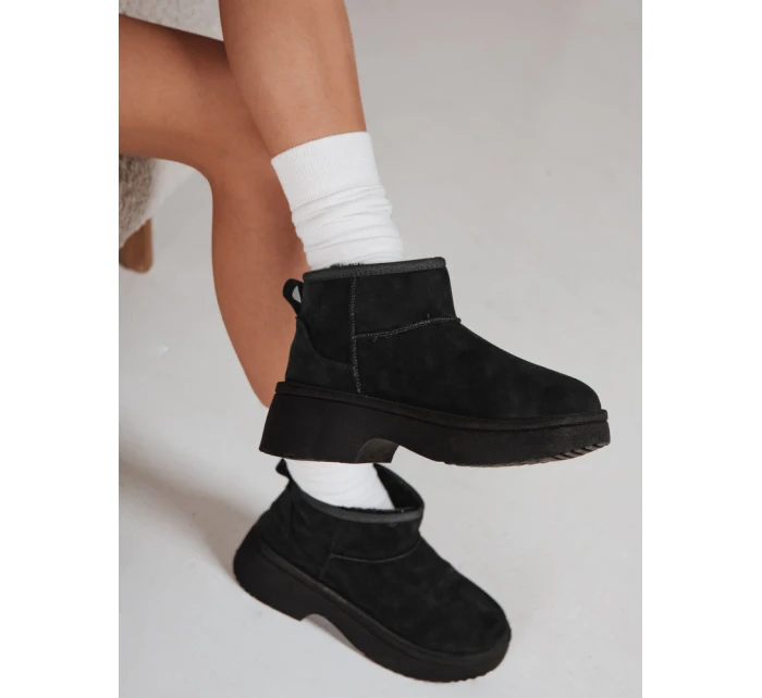 Dámské sněhule s tlustou podrážkou černé FashionStreet ZY1284