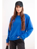 Dámská mikina z pružného bavlněného materiálu s kulatým výstřihem bílá Dámská mikina z pružného bavlněného materiálu s kulatým výstřihem bílá