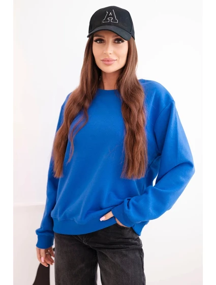 Dámská mikina z pružného bavlněného materiálu s kulatým výstřihem bílá Dámská mikina z pružného bavlněného materiálu s kulatým výstřihem bílá