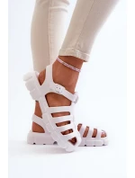 Dámské pěnové sandály římské bílé Gasaria Dámské pěnové sandály římské bílé Gasaria