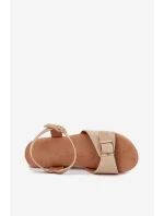 Dámské Sandály Na Klínu S Přezkou Khaki Liniella Dámské Sandály Na Klínu S Přezkou Khaki Liniella