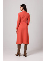 Rozšířené šaty s kapsami  červené model 18914744 - BeWear