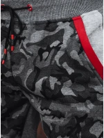 Pánské kamuflážní antracitové tepláky FashionStreet UX4427 Pánské kamuflážní antracitové tepláky FashionStreet UX4427