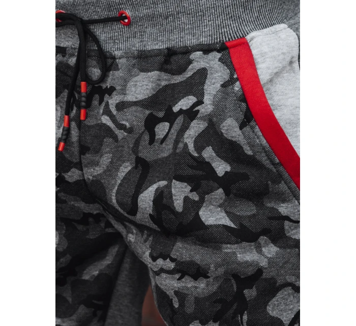 Pánské kamuflážní antracitové tepláky FashionStreet UX4427 Pánské kamuflážní antracitové tepláky FashionStreet UX4427