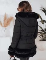 CITYGLANCE dámská zimní bunda s umělou kožešinou černá FashionStreet TY5045