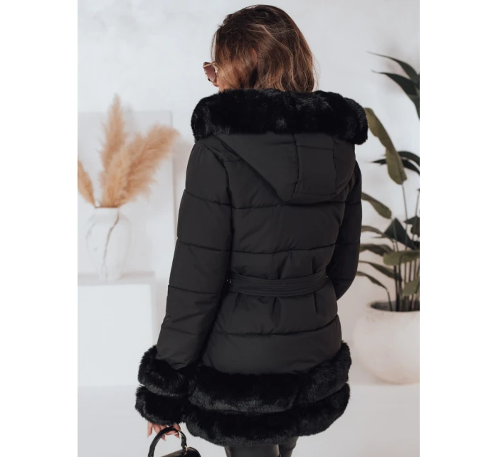 CITYGLANCE dámská zimní bunda s umělou kožešinou černá FashionStreet TY5045
