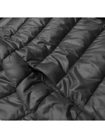 Krátká dámská bunda v grafitové barvě s úpletovými stahovacími lemy (P22/P3-6636/P3-6023-27) Krátká dámská bunda v grafitové barvě s úpletovými stahovacími lemy (P22/P3-6636/P3-6023-27)