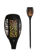 SOLÁRNÍ SVÍTILNA TANČÍCÍ PLAMENY 10X10X79CM 36 LED DIOD