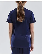Craft Teamwear Squad Go Jersey Solid Jr Dětské sportovní tričko s výstřihem do V 82.5582 white Craft Teamwear Squad Go Jersey Solid Jr Dětské sportovní tričko s výstřihem do V 82.5582 white