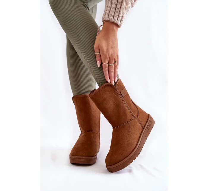 Dámské vysoké boty do sněhu Big Star KK274616 hnědé Dámské vysoké boty do sněhu Big Star KK274616 hnědé