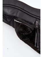 Dámské zimní boty na platformě vyhřívané kožešinkou černé Tahlira