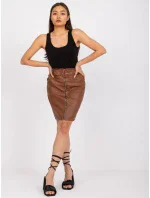 Spódnica DHJ SD model 20961806 brązowy - FPrice Spódnica DHJ SD model 20961806 brązowy - FPrice