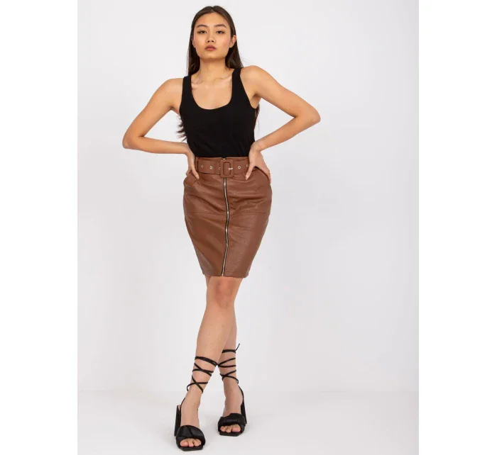 Spódnica DHJ SD model 20961806 brązowy - FPrice Spódnica DHJ SD model 20961806 brązowy - FPrice