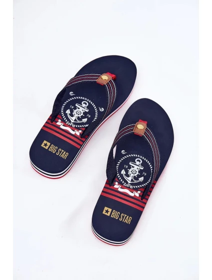 Dámské žabky na klínku Big Star – tmavě modré Dámské žabky na klínku Big Star – tmavě modré