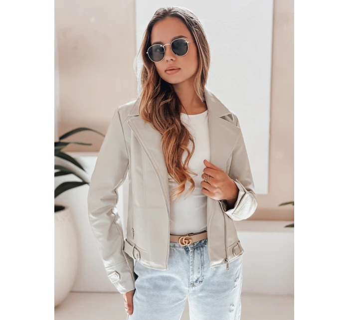 Dámská kožená bunda DARKGLORY šedá FashionStreet TY5216