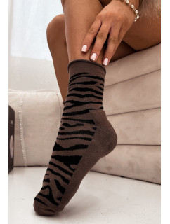 Dámské polofroté ponožky Milena 071 Zebra 35-41