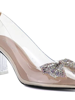 Průhledné lodičky s mašlí a podpatkem Vinceza model 22081819 - Hikvision