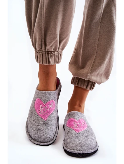 Domácí pantofle Big Star KK276020 Šedo-růžová