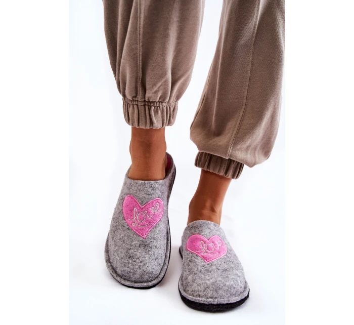 Domácí pantofle Big Star KK276020 Šedo-růžová