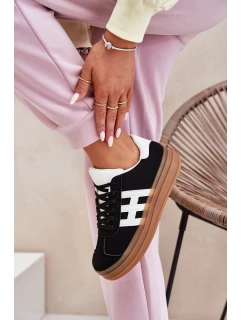 Dámské tenisky na platformě černé Syliyana