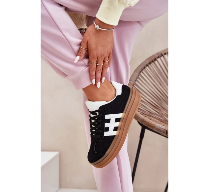 Dámské tenisky na platformě černé Syliyana Dámské tenisky na platformě černé Syliyana