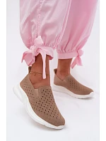 Dámské nazouvací síťované polobotky Béžové Geressa