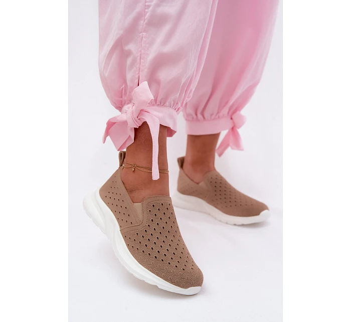 Dámské nazouvací síťované polobotky Béžové Geressa