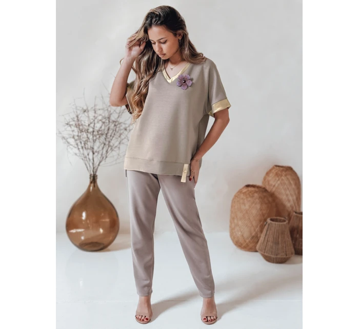 Dámská oversize halenka SHINE LOVE mocha FashionStreet RY2911